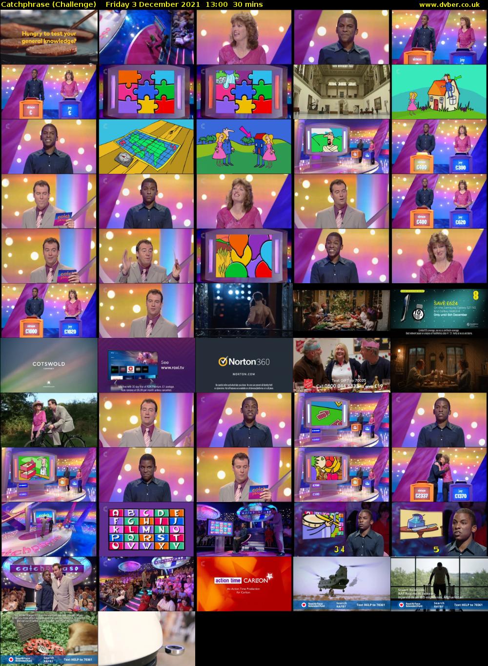 Catchphrase (Challenge) Friday 3 December 2021 13:00 - 13:30