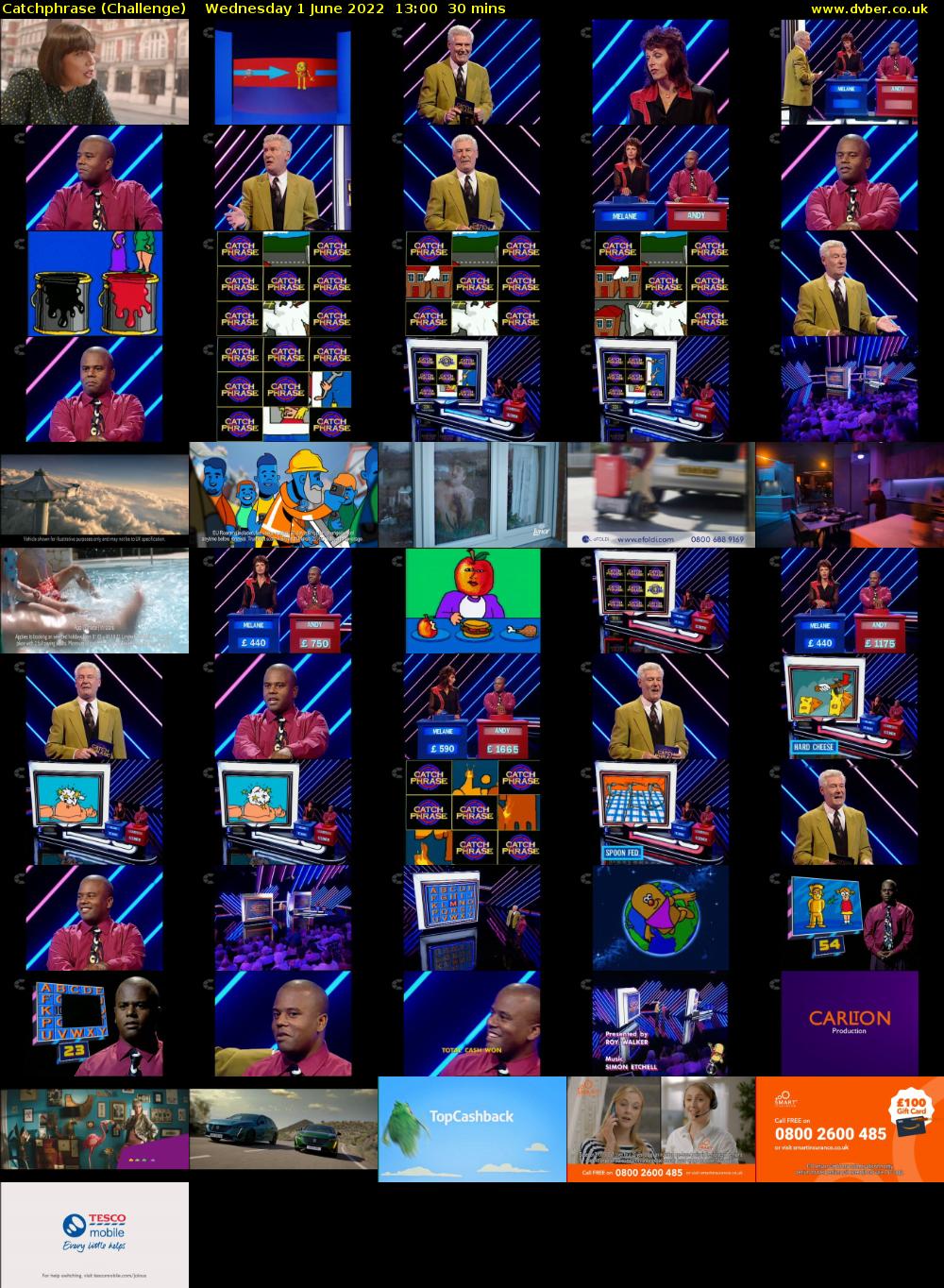 Catchphrase (Challenge) Wednesday 1 June 2022 13:00 - 13:30