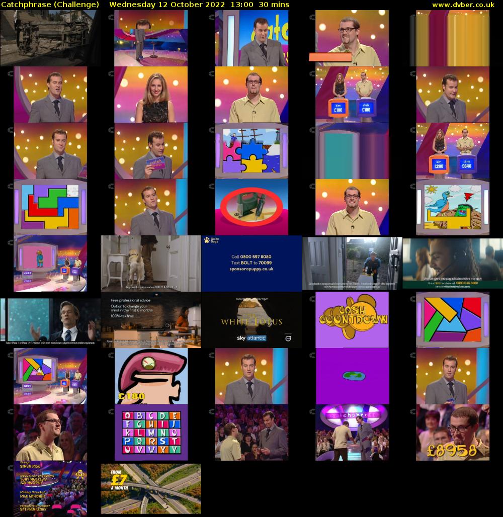 Catchphrase (Challenge) Wednesday 12 October 2022 13:00 - 13:30