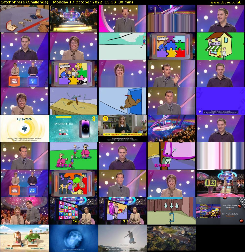 Catchphrase (Challenge) Monday 17 October 2022 13:30 - 14:00