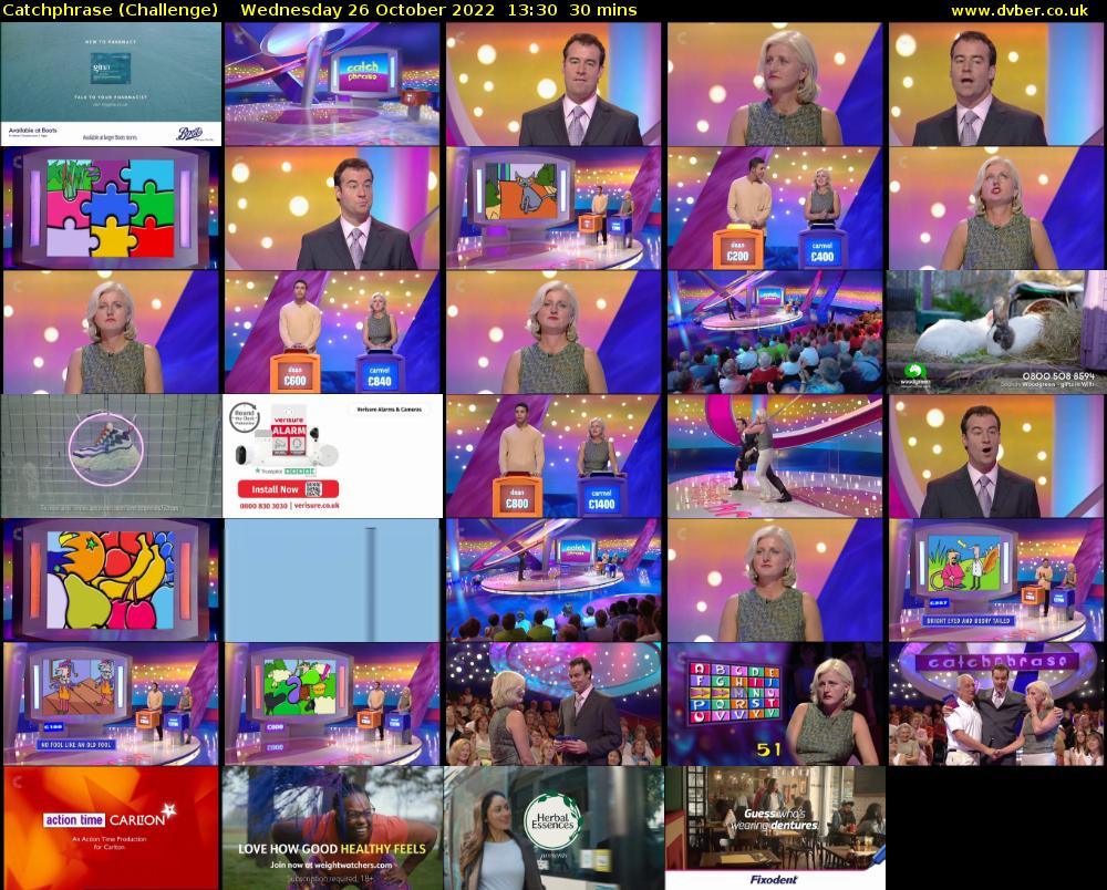 Catchphrase (Challenge) Wednesday 26 October 2022 13:30 - 14:00