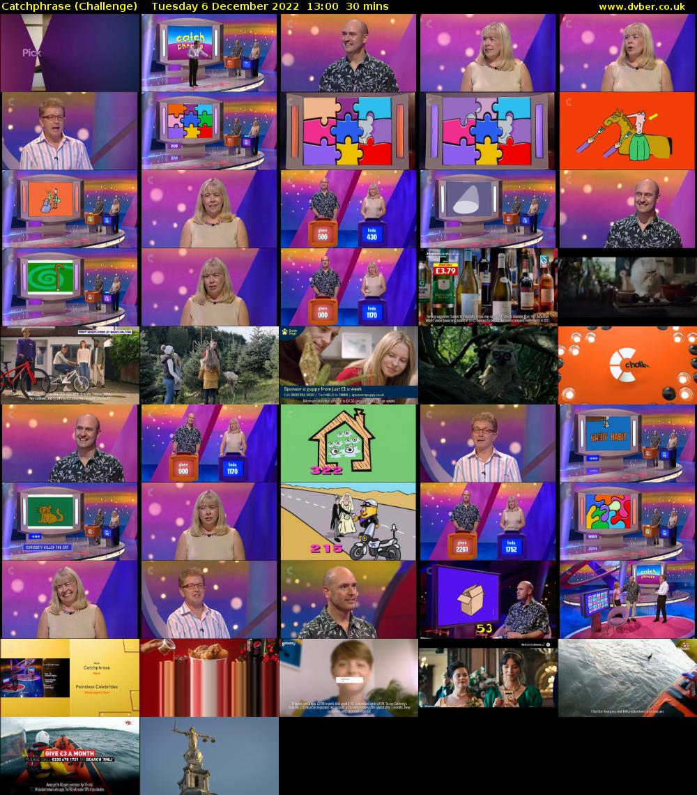 Catchphrase (Challenge) Tuesday 6 December 2022 13:00 - 13:30