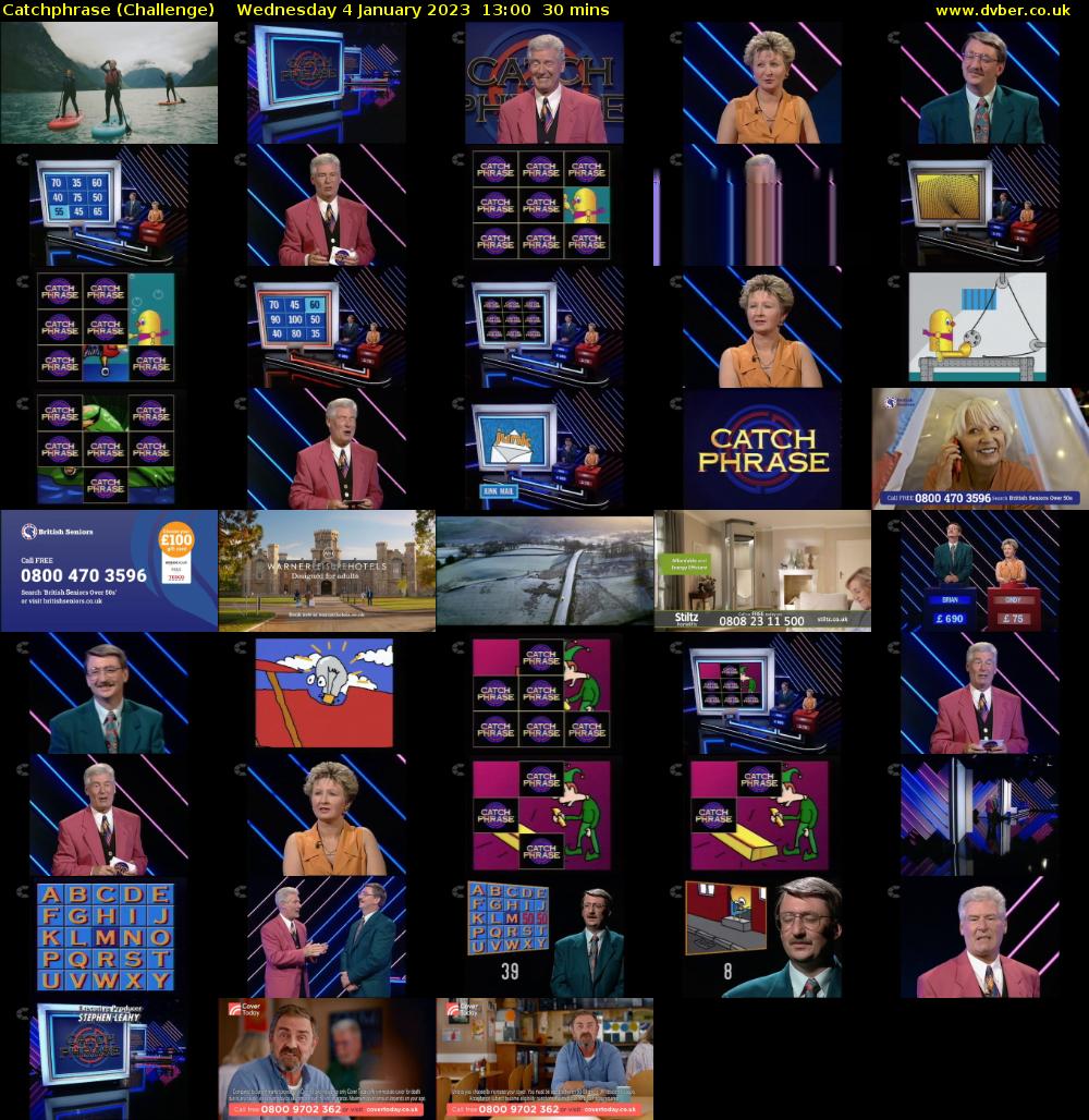 Catchphrase (Challenge) Wednesday 4 January 2023 13:00 - 13:30