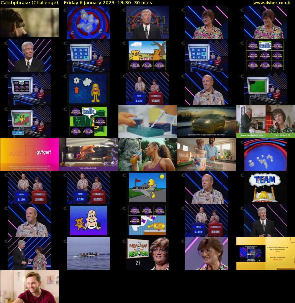 Catchphrase (Challenge) Friday 6 January 2023 13:30 - 14:00