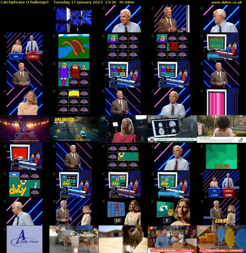 Catchphrase (Challenge) Tuesday 17 January 2023 13:30 - 14:00