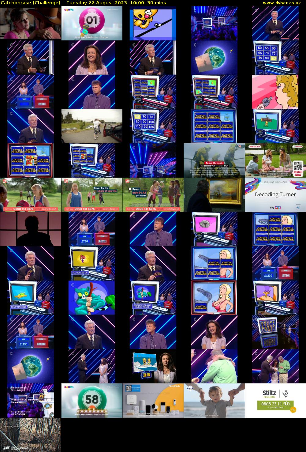 Catchphrase (Challenge) Tuesday 22 August 2023 10:00 - 10:30