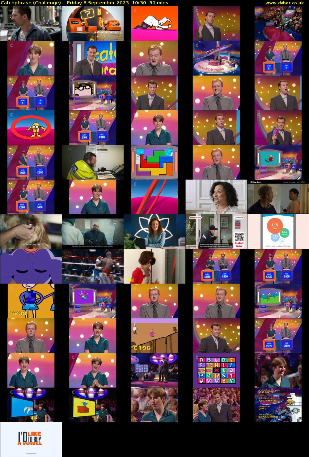 Catchphrase (Challenge) Friday 8 September 2023 10:30 - 11:00