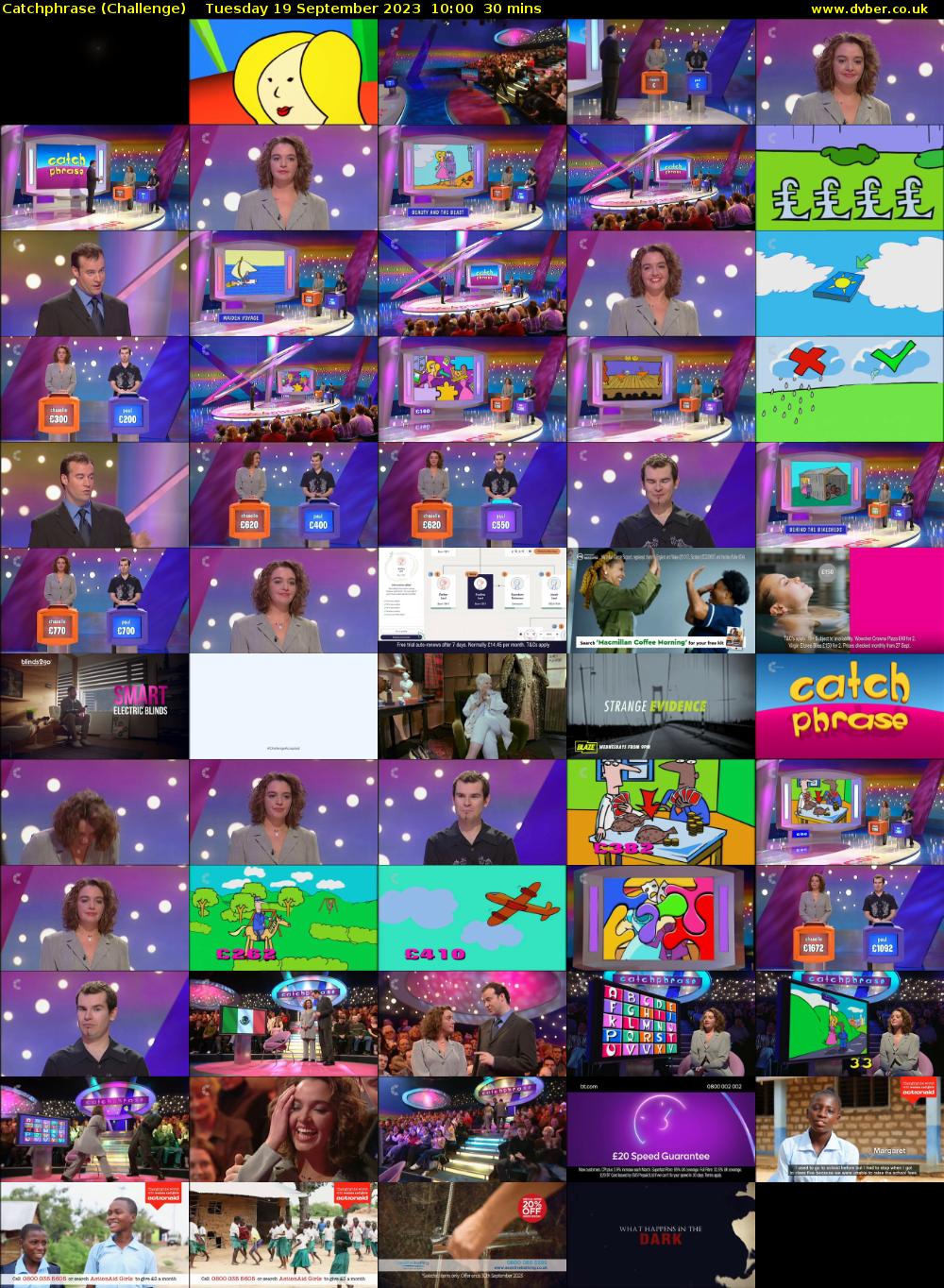 Catchphrase (Challenge) Tuesday 19 September 2023 10:00 - 10:30