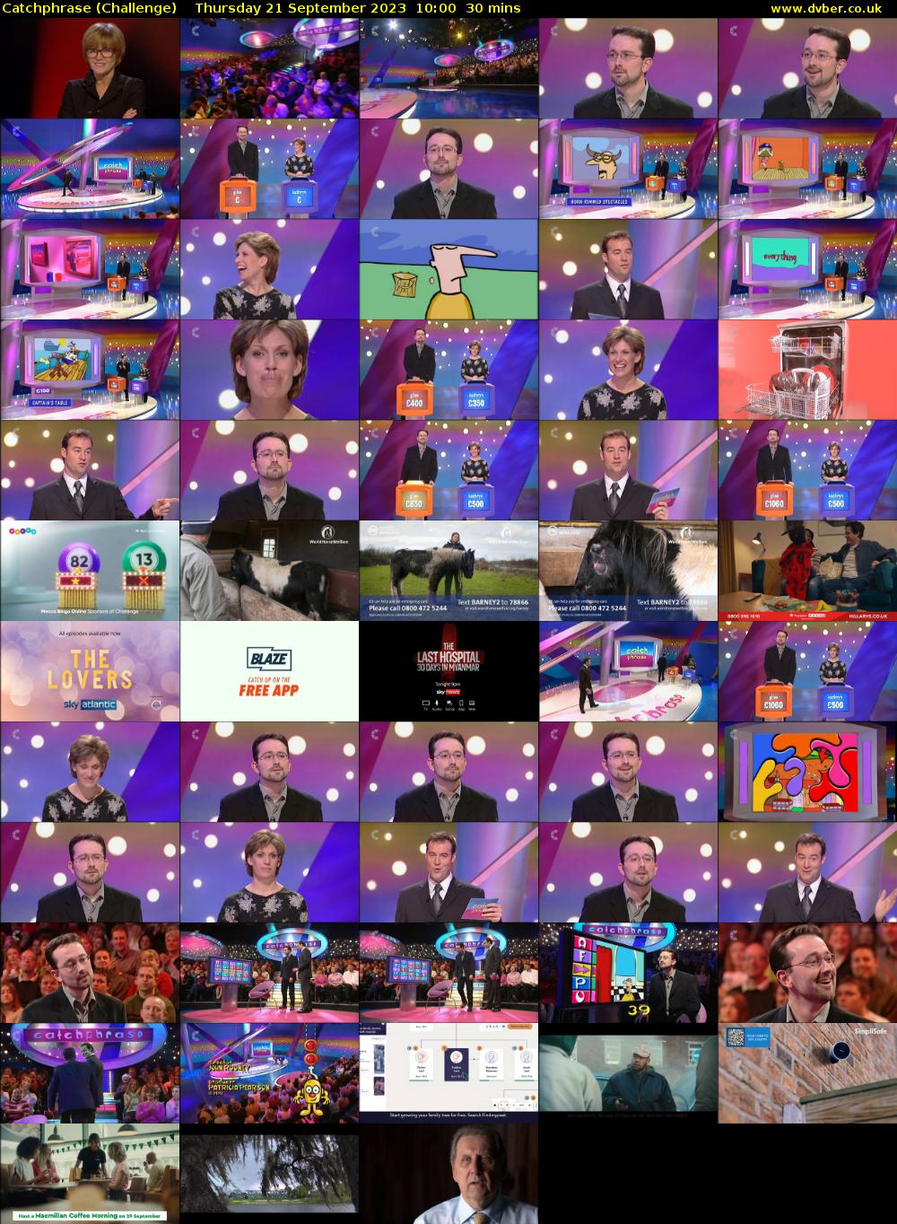 Catchphrase (Challenge) Thursday 21 September 2023 10:00 - 10:30