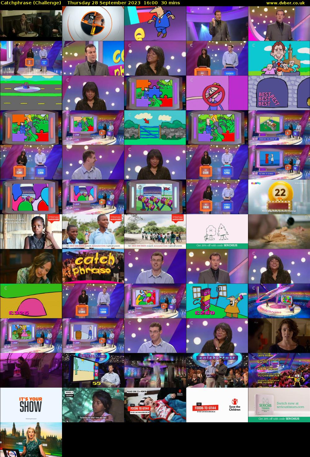 Catchphrase (Challenge) Thursday 28 September 2023 16:00 - 16:30