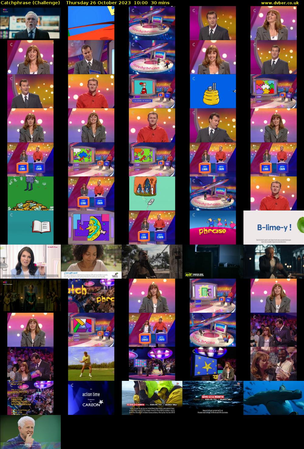 Catchphrase (Challenge) Thursday 26 October 2023 10:00 - 10:30