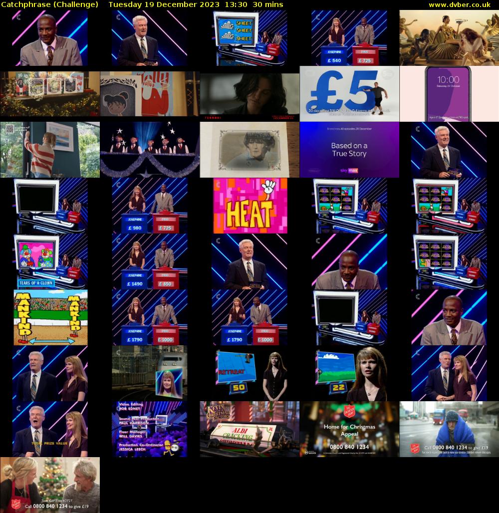 Catchphrase (Challenge) Tuesday 19 December 2023 13:30 - 14:00