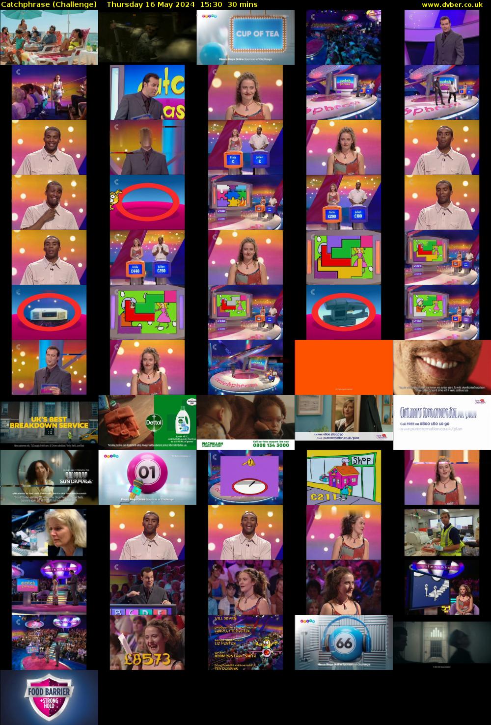 Catchphrase (Challenge) Thursday 16 May 2024 15:30 - 16:00