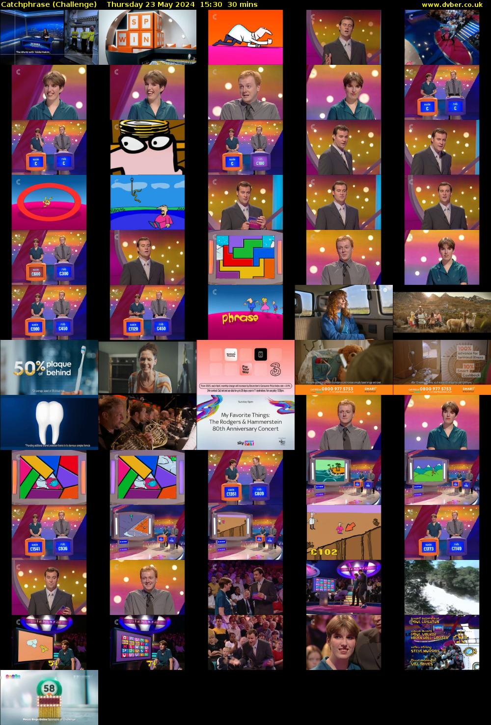 Catchphrase (Challenge) Thursday 23 May 2024 15:30 - 16:00