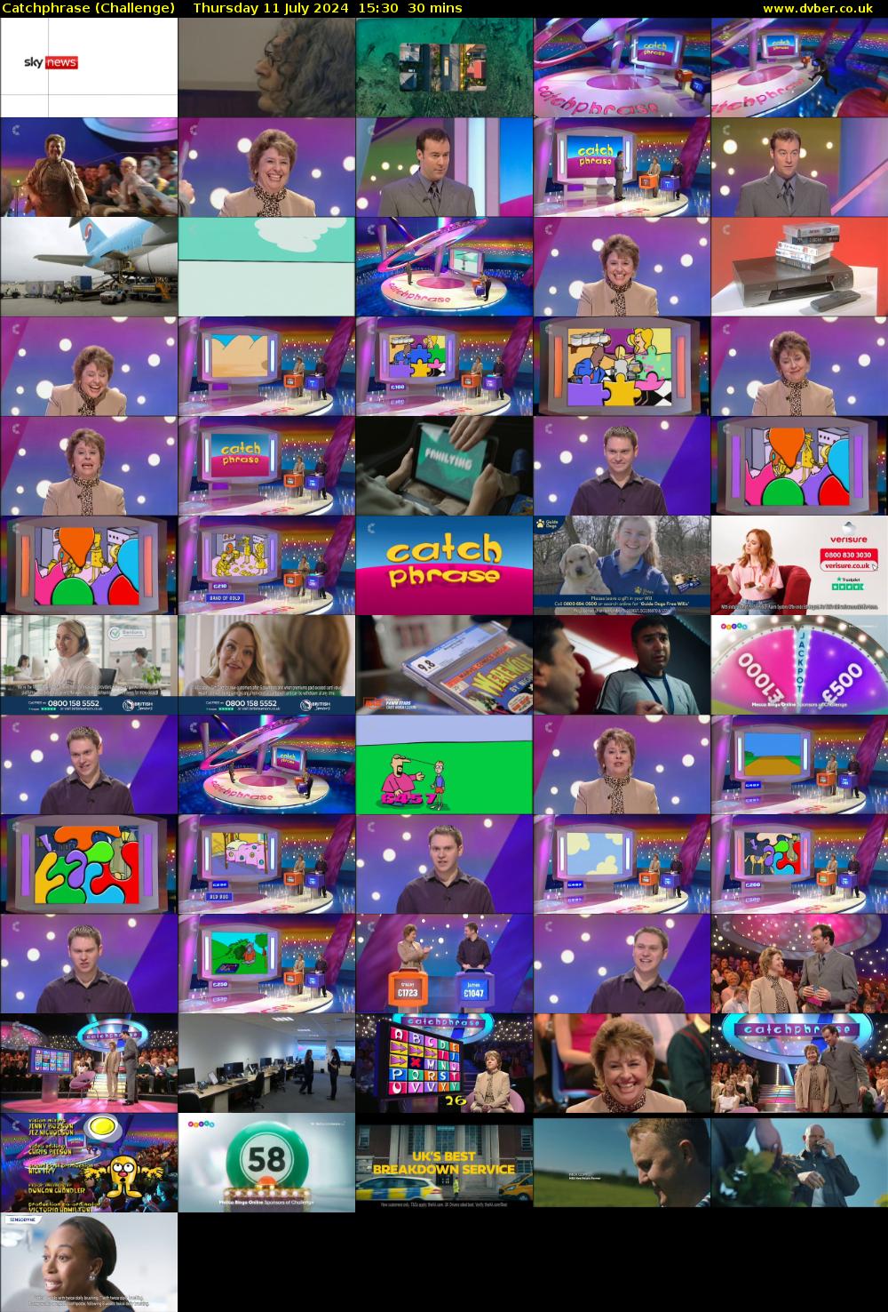 Catchphrase (Challenge) Thursday 11 July 2024 15:30 - 16:00