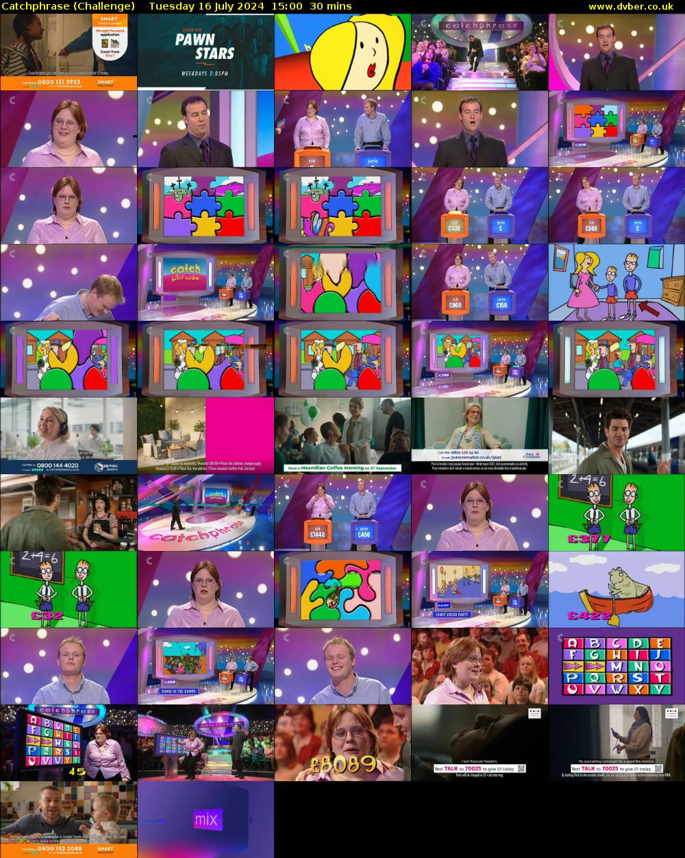 Catchphrase (Challenge) Tuesday 16 July 2024 15:00 - 15:30