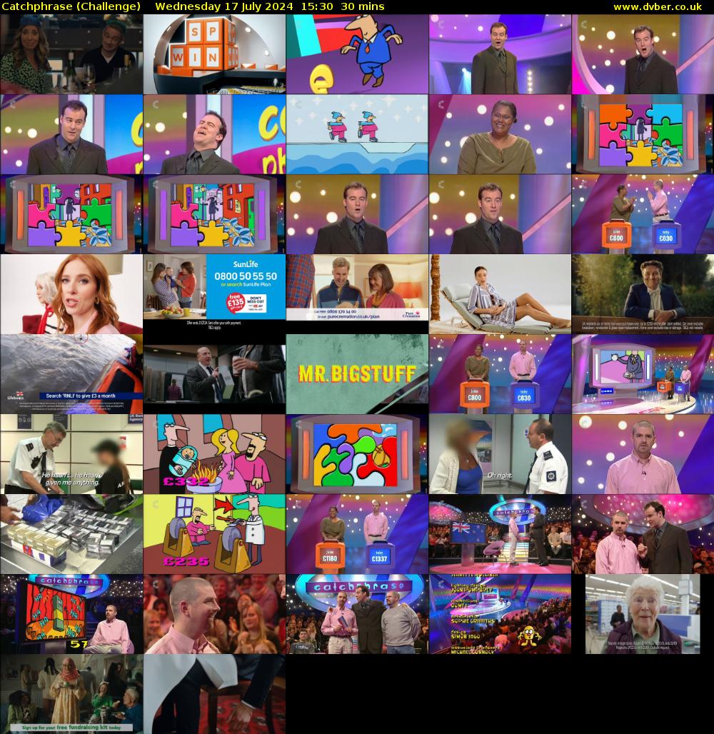 Catchphrase (Challenge) Wednesday 17 July 2024 15:30 - 16:00