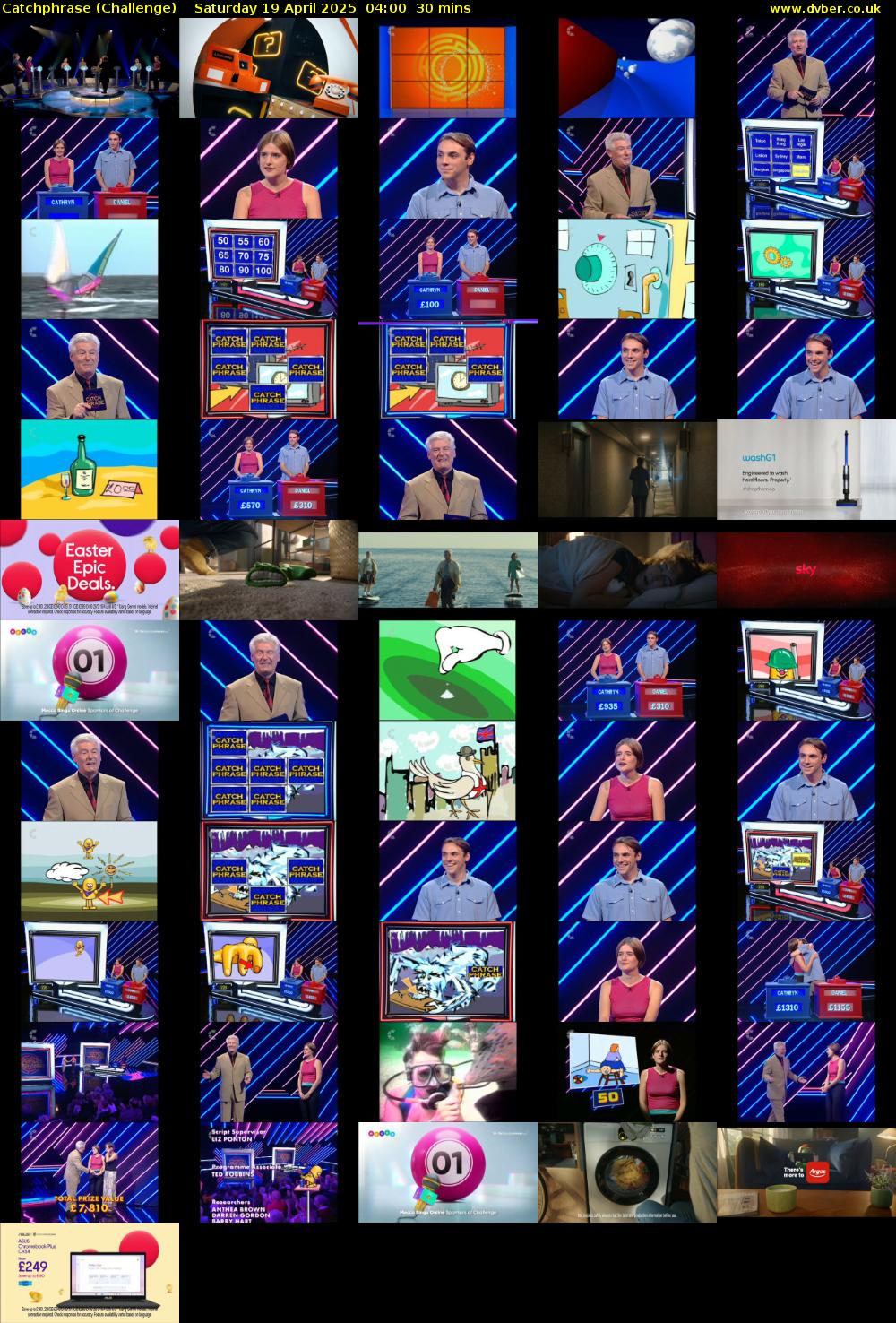 Catchphrase (Challenge) Saturday 19 April 2025 04:00 - 04:30