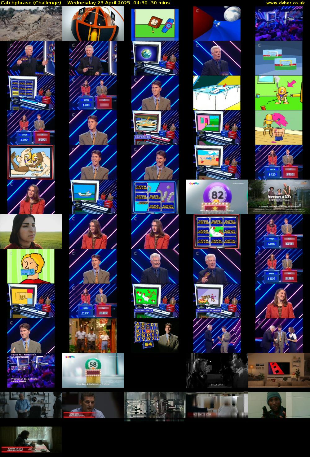 Catchphrase (Challenge) Wednesday 23 April 2025 04:30 - 05:00