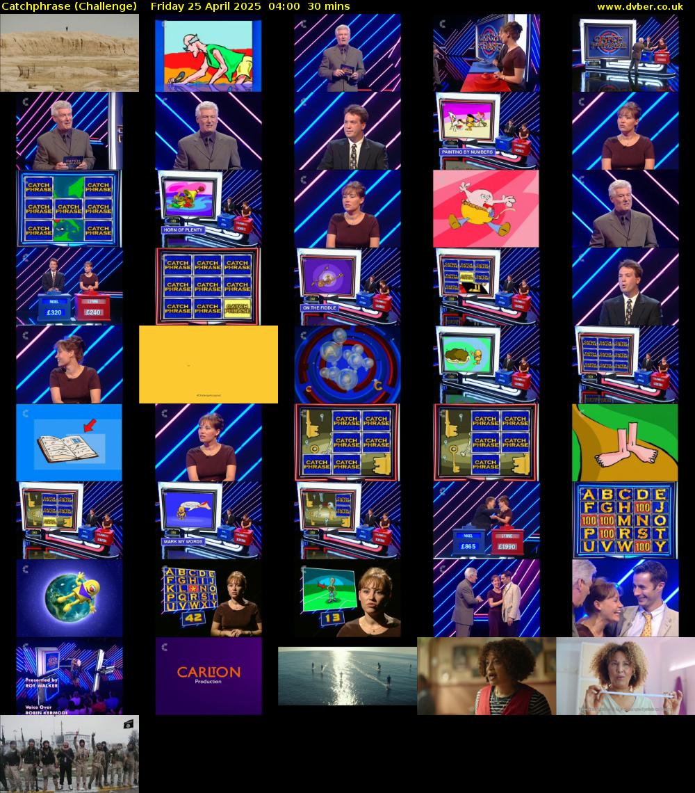 Catchphrase (Challenge) Friday 25 April 2025 04:00 - 04:30