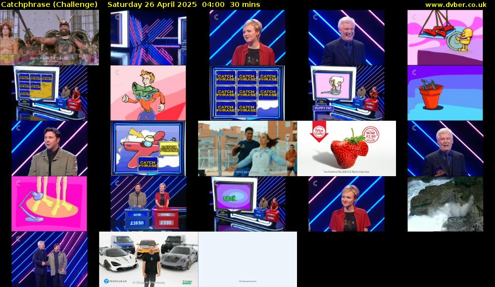 Catchphrase (Challenge) Saturday 26 April 2025 04:00 - 04:30
