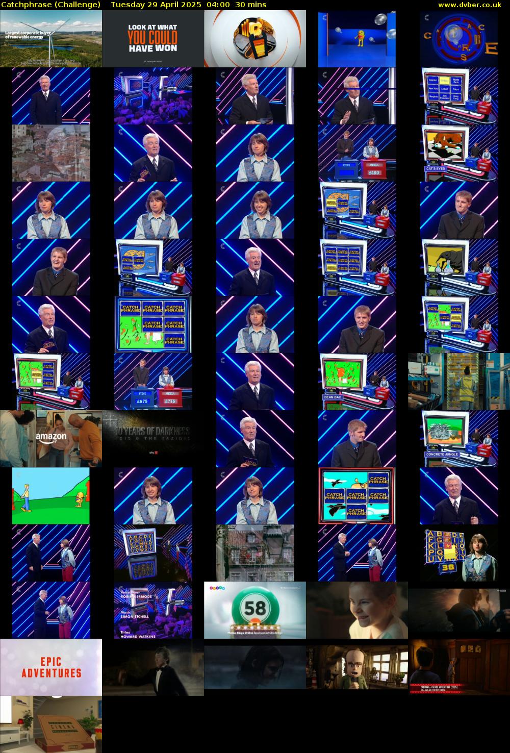 Catchphrase (Challenge) Tuesday 29 April 2025 04:00 - 04:30