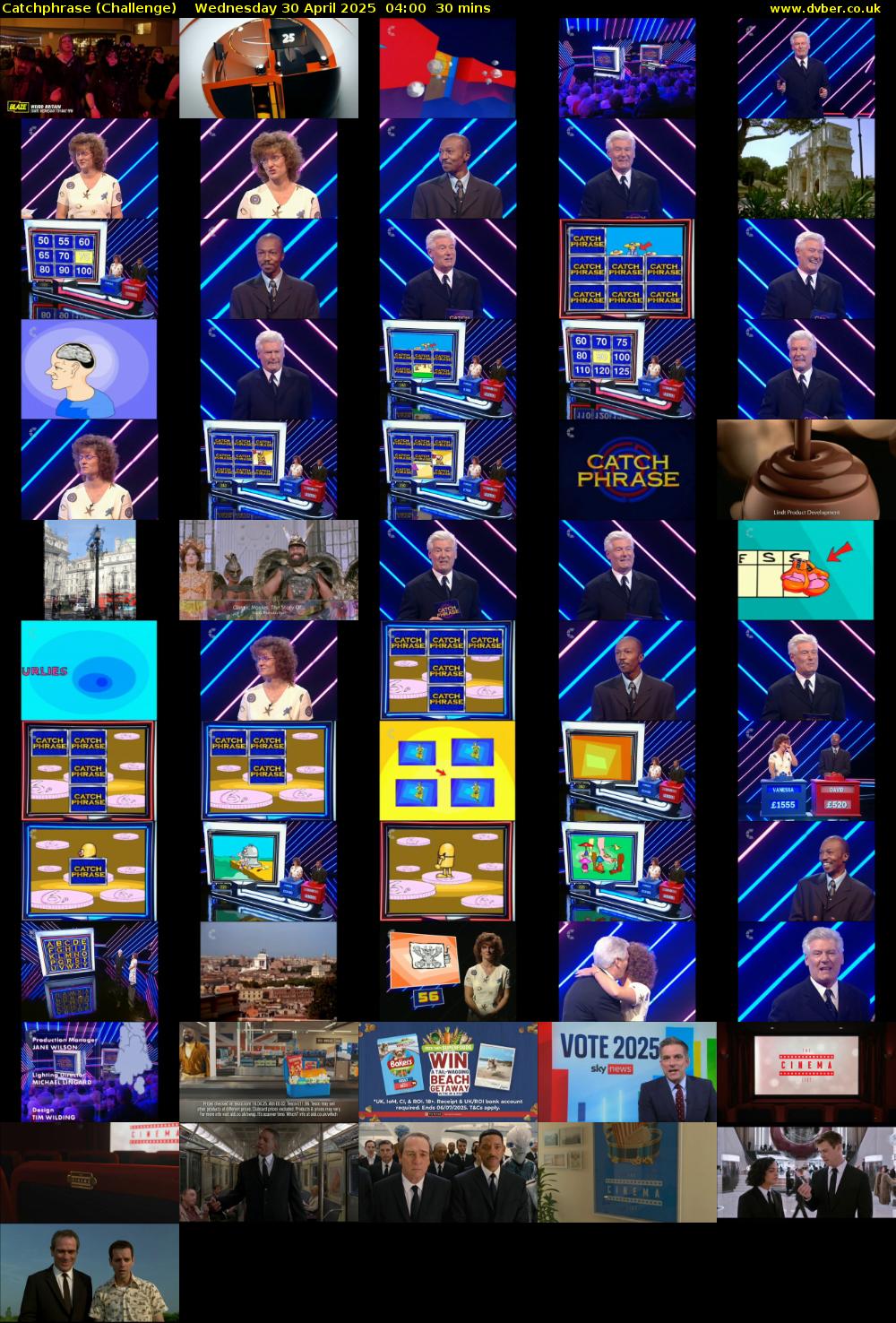 Catchphrase (Challenge) Wednesday 30 April 2025 04:00 - 04:30