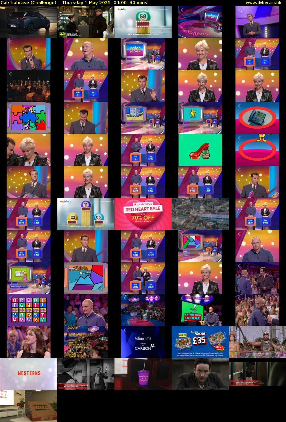 Catchphrase (Challenge) Thursday 1 May 2025 04:00 - 04:30