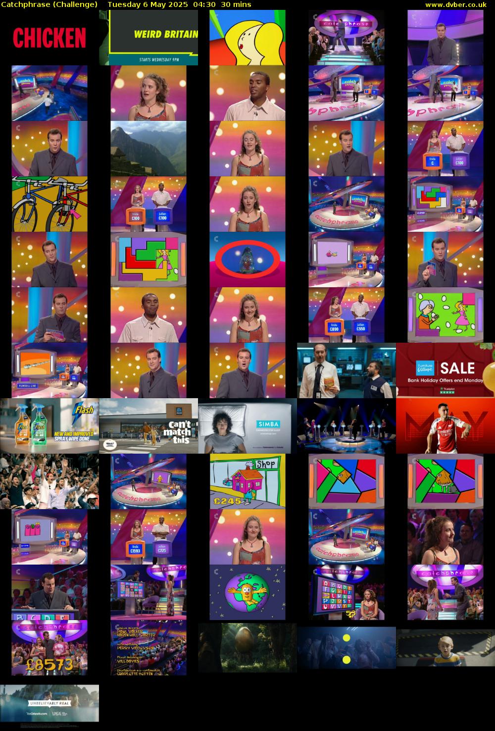 Catchphrase (Challenge) Tuesday 6 May 2025 04:30 - 05:00