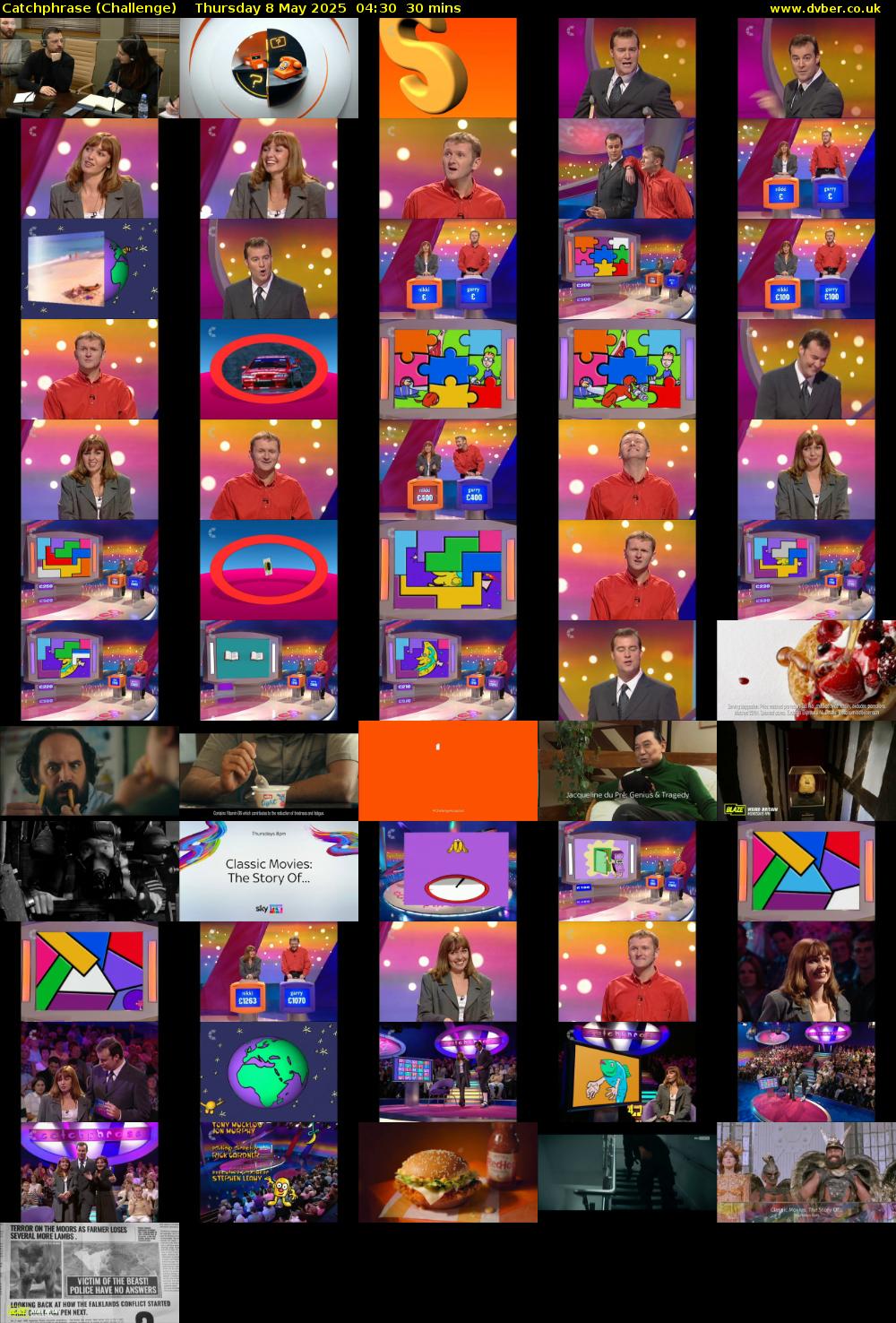 Catchphrase (Challenge) Thursday 8 May 2025 04:30 - 05:00