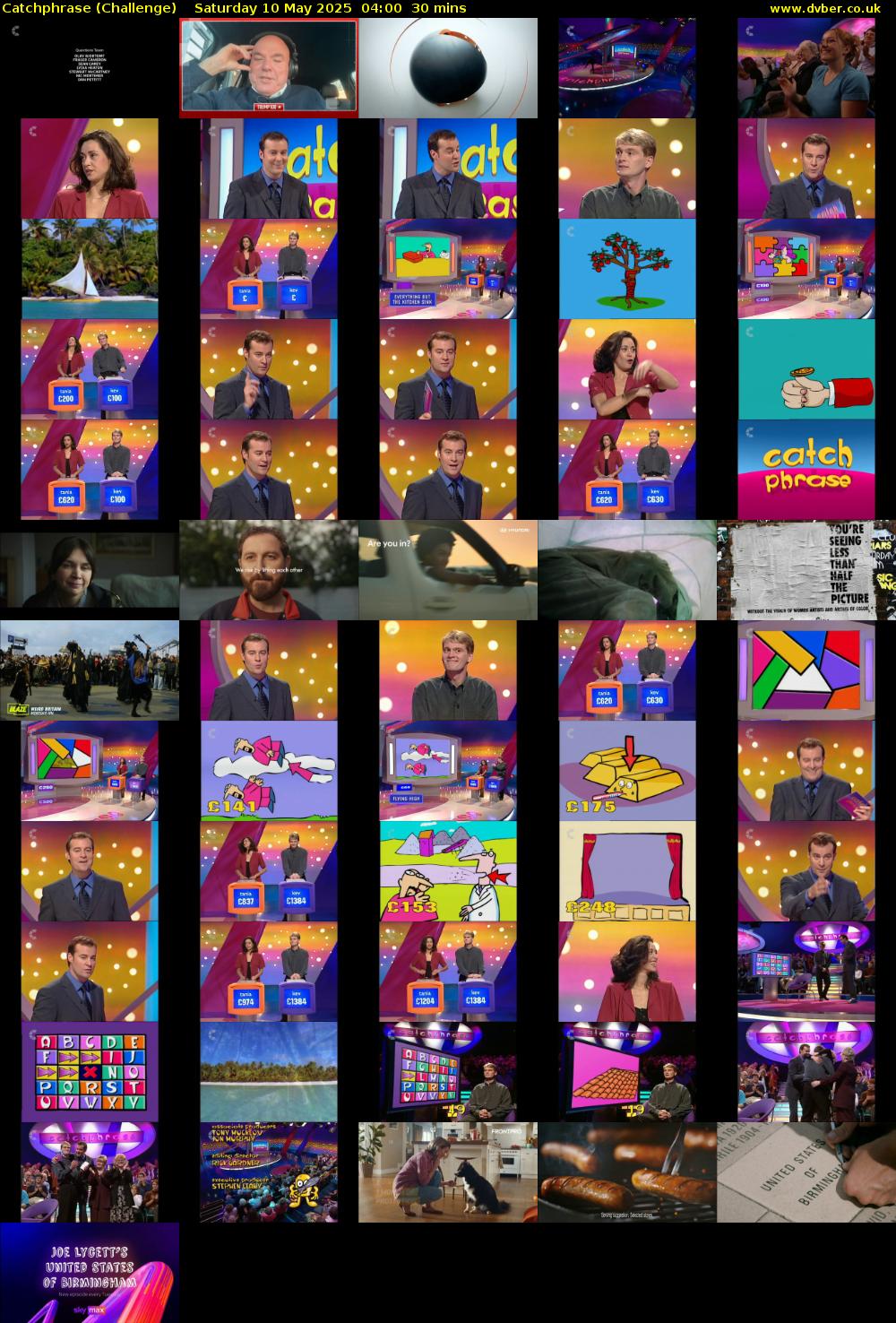 Catchphrase (Challenge) Saturday 10 May 2025 04:00 - 04:30