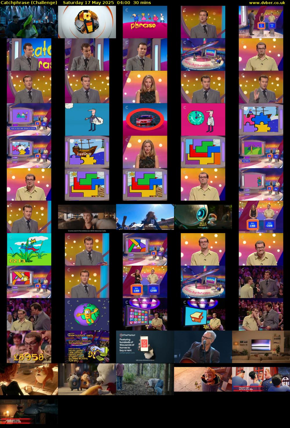 Catchphrase (Challenge) Saturday 17 May 2025 04:00 - 04:30