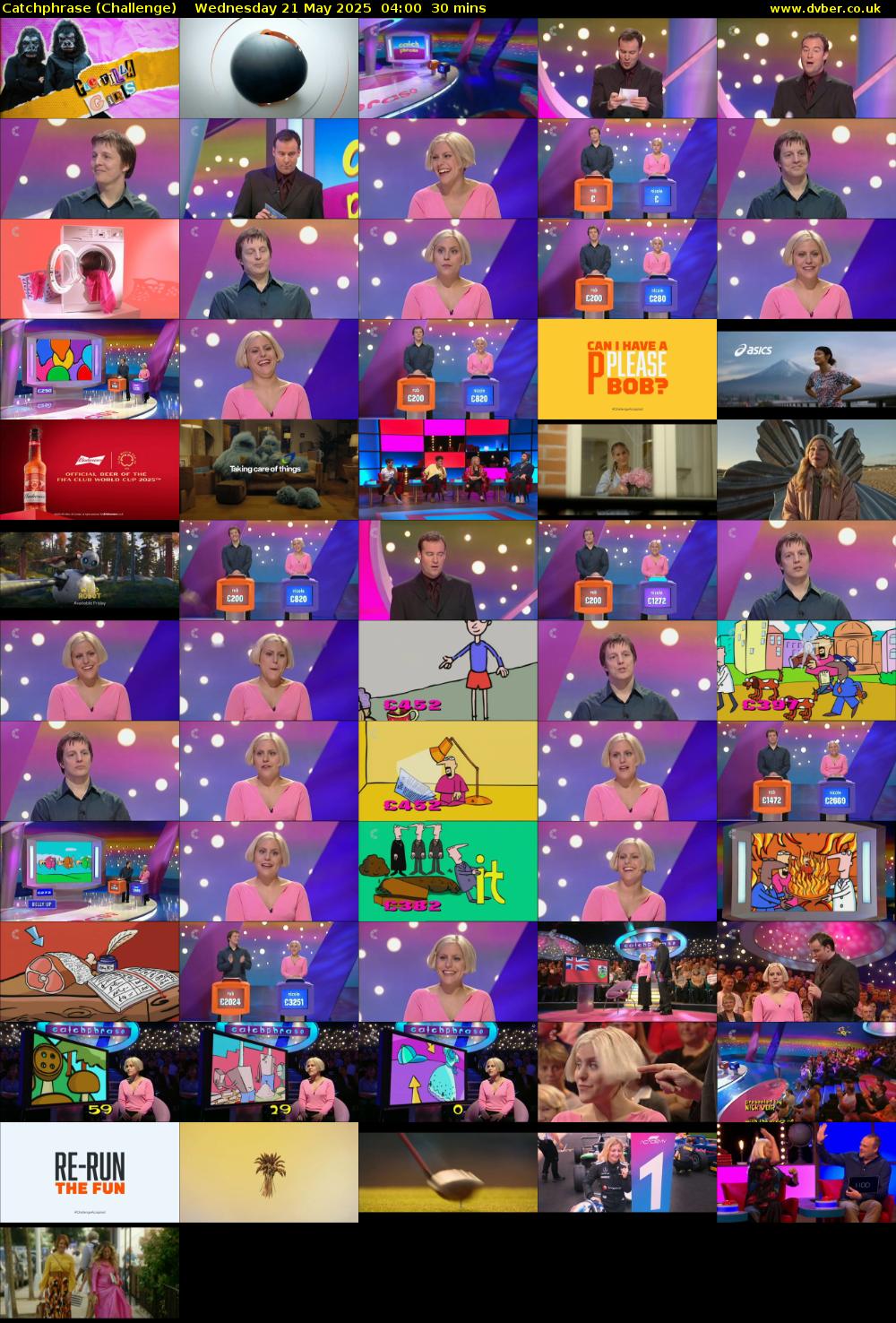 Catchphrase (Challenge) Wednesday 21 May 2025 04:00 - 04:30