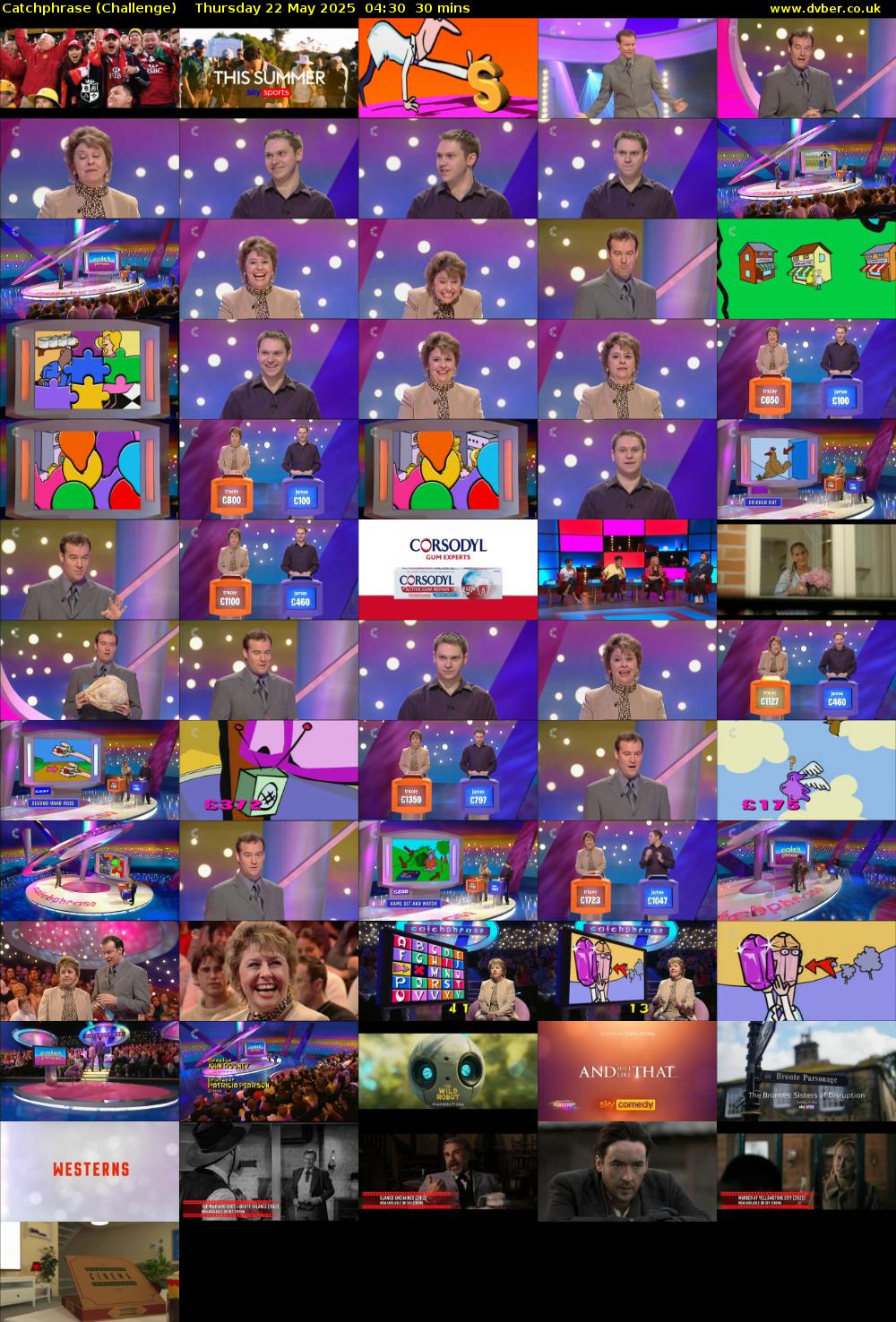 Catchphrase (Challenge) Thursday 22 May 2025 04:30 - 05:00