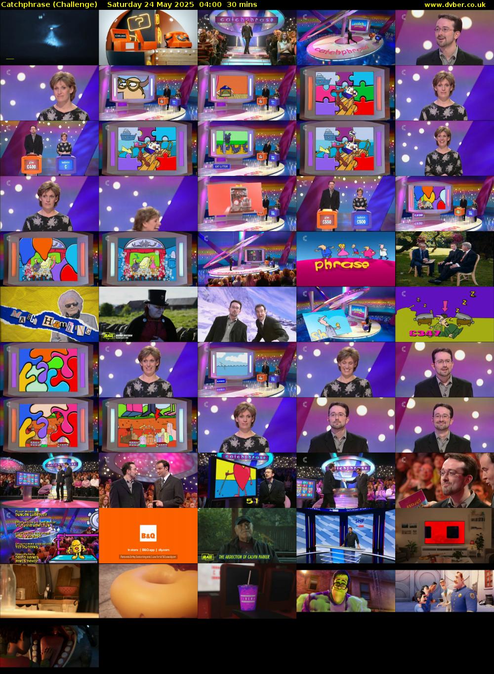Catchphrase (Challenge) Saturday 24 May 2025 04:00 - 04:30