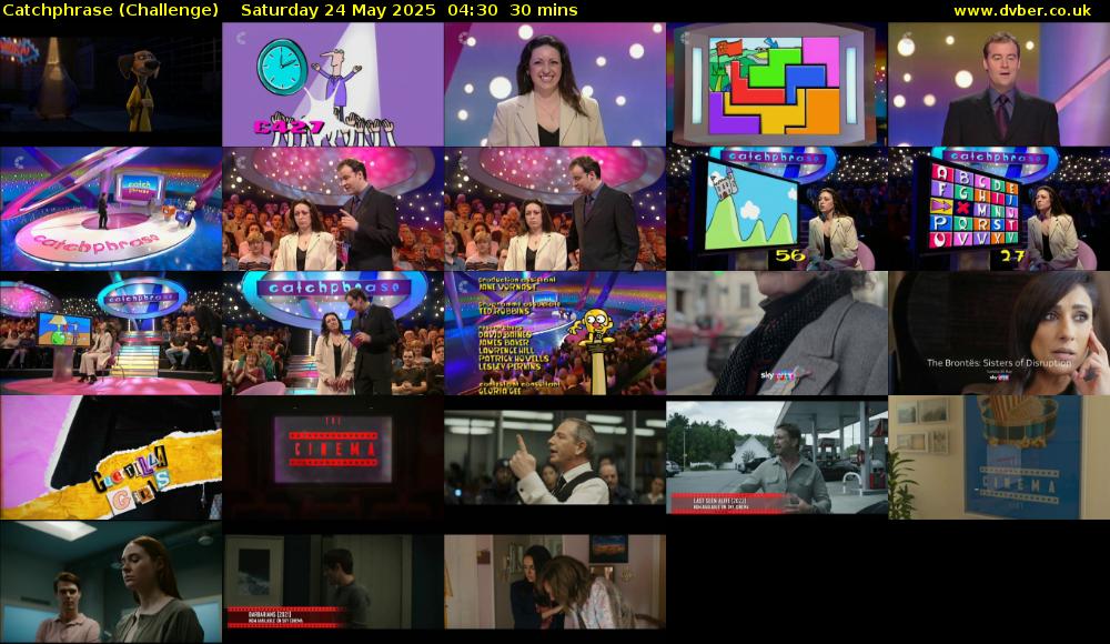 Catchphrase (Challenge) Saturday 24 May 2025 04:30 - 05:00