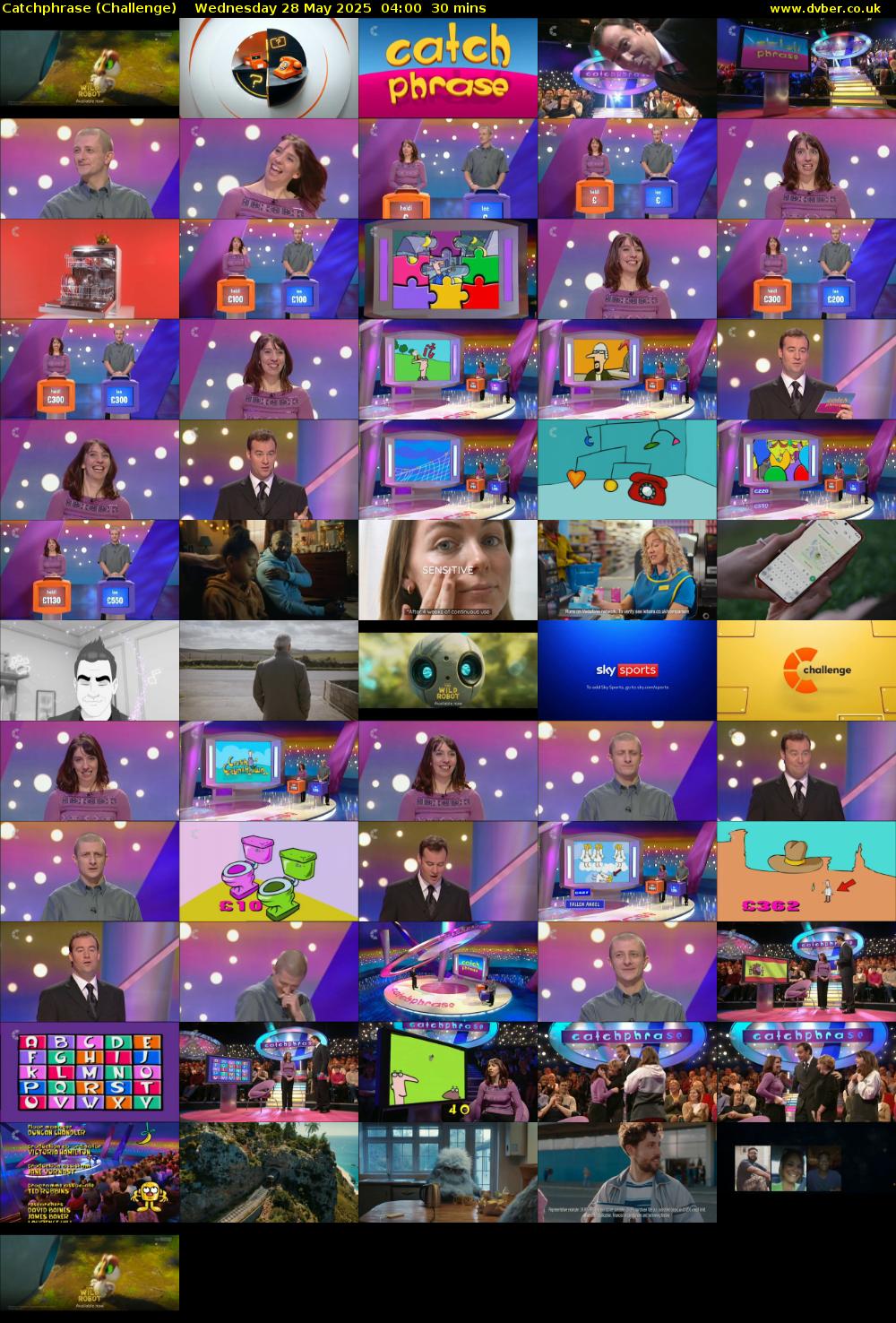 Catchphrase (Challenge) Wednesday 28 May 2025 04:00 - 04:30