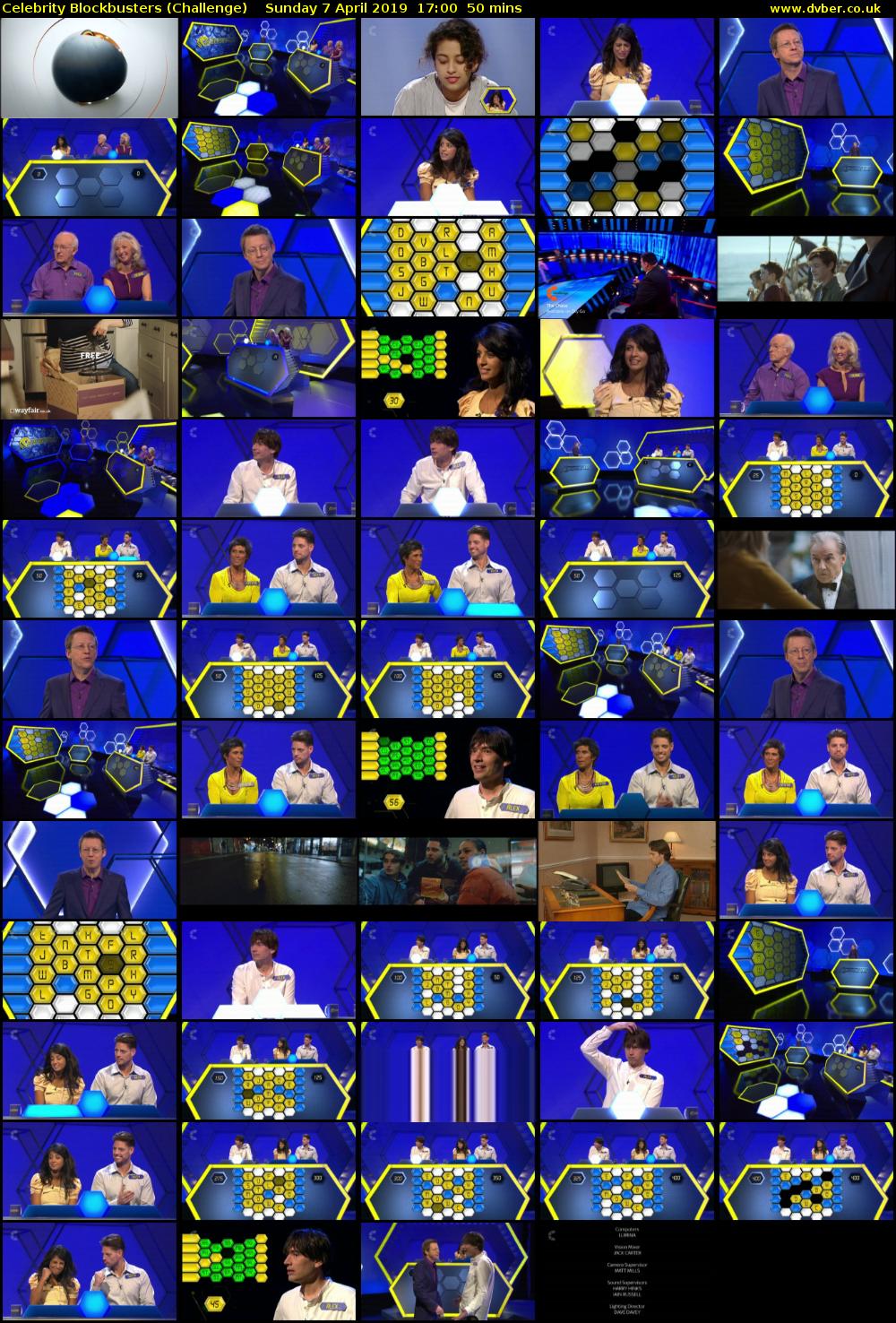 Celebrity Blockbusters (Challenge) Sunday 7 April 2019 17:00 - 17:50