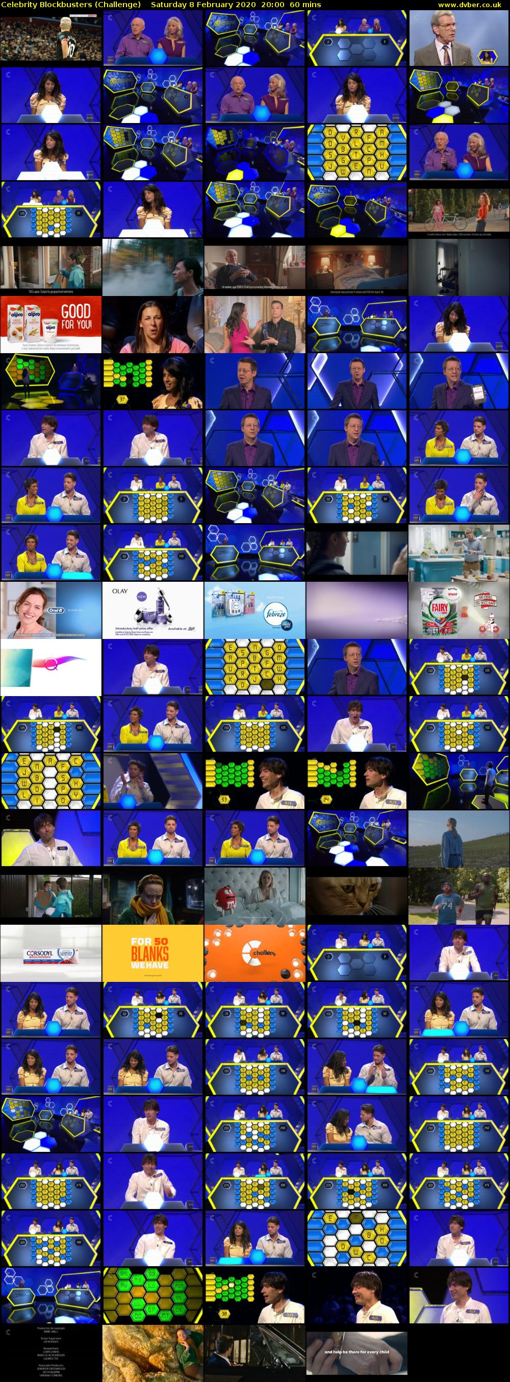 Celebrity Blockbusters (Challenge) Saturday 8 February 2020 20:00 - 21:00
