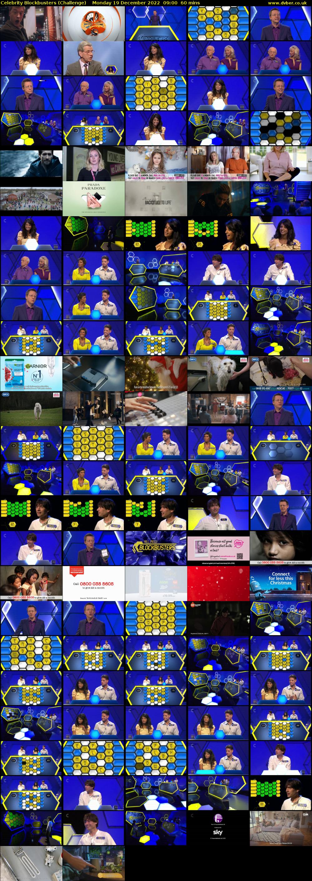 Celebrity Blockbusters (Challenge) Monday 19 December 2022 09:00 - 10:00