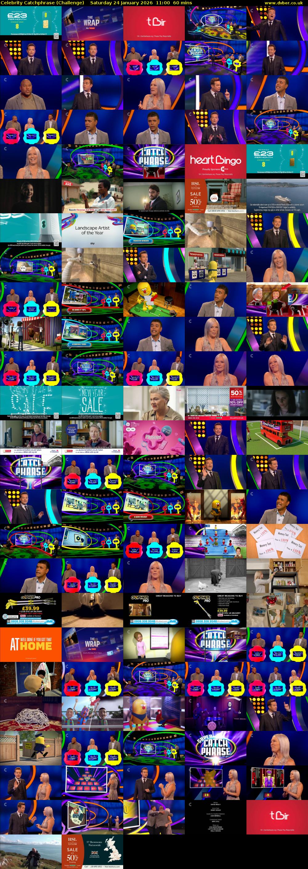 Celebrity Catchphrase (Challenge) Saturday 24 January 2026 11:00 - 12:00