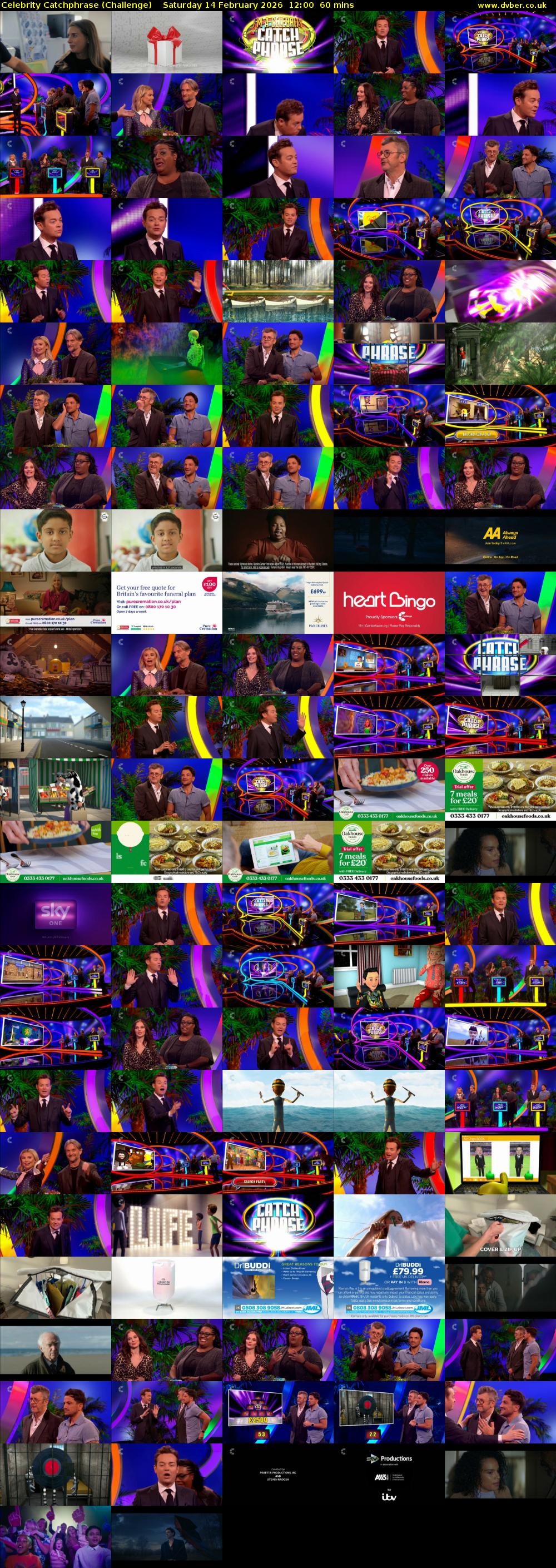 Celebrity Catchphrase (Challenge) Saturday 14 February 2026 12:00 - 13:00