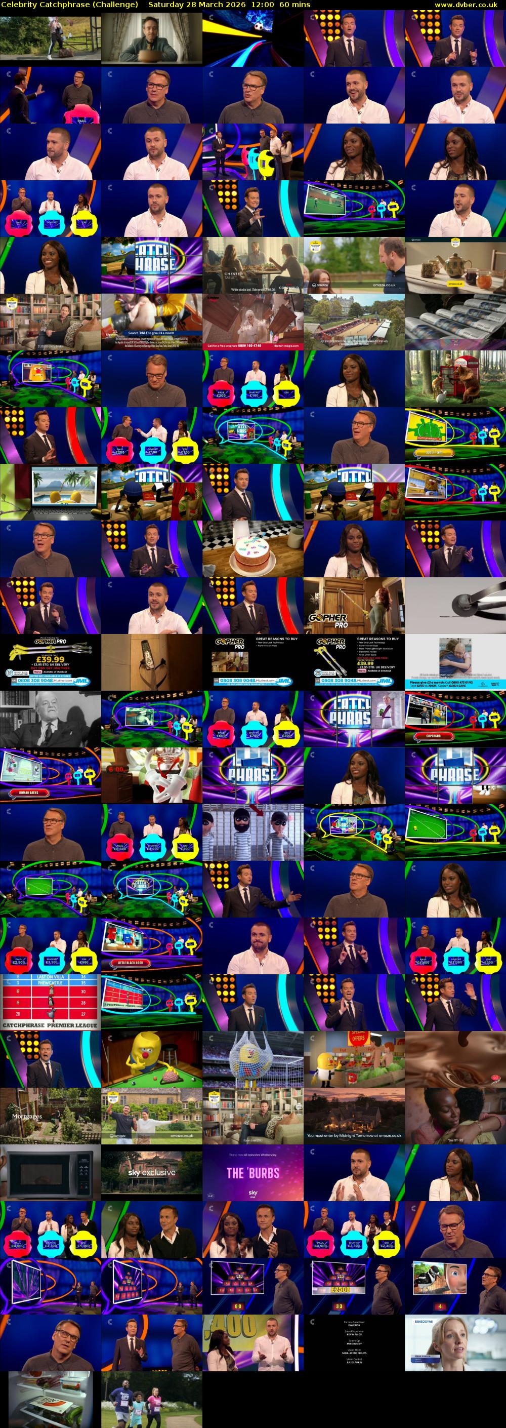 Celebrity Catchphrase (Challenge) Saturday 28 March 2026 12:00 - 13:00