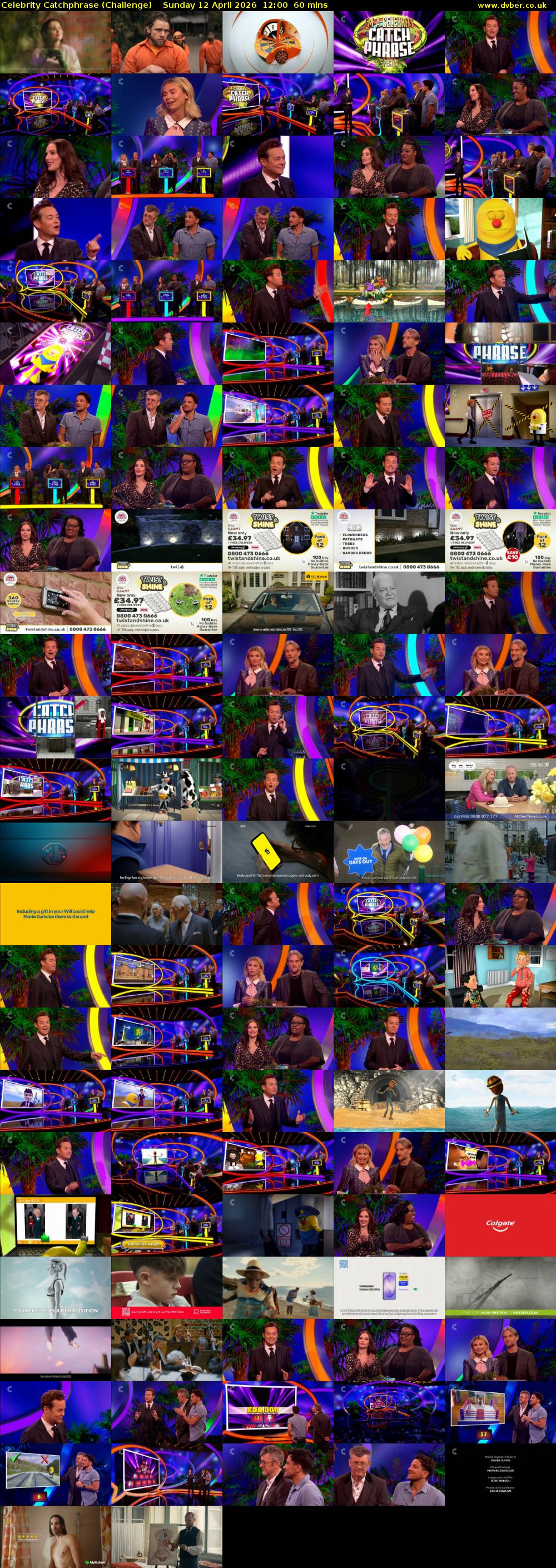 Celebrity Catchphrase (Challenge) Sunday 12 April 2026 12:00 - 13:00