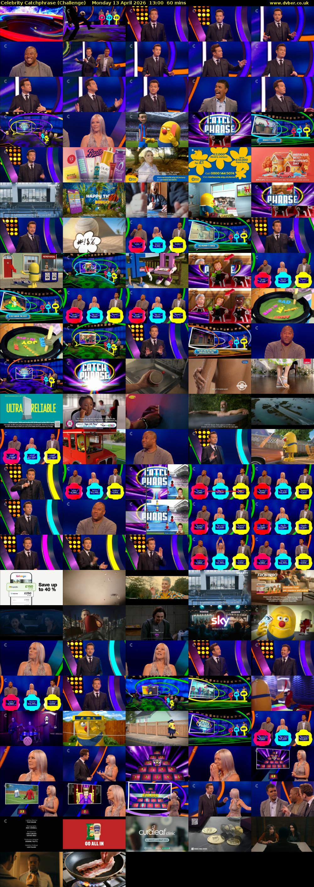 Celebrity Catchphrase (Challenge) Monday 13 April 2026 13:00 - 14:00