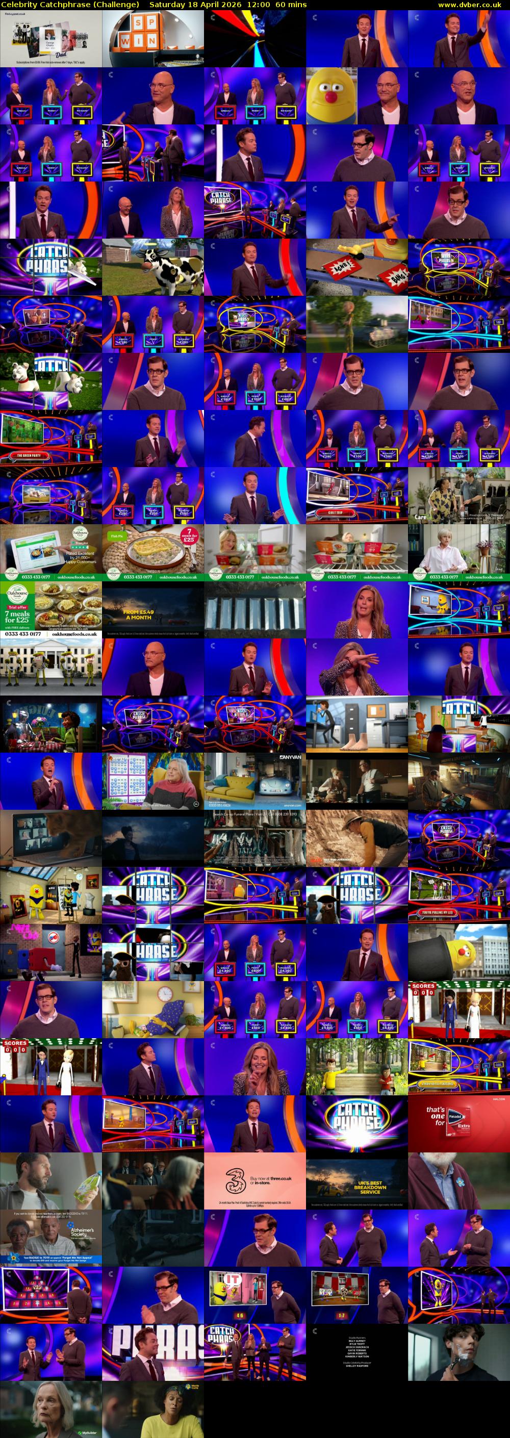 Celebrity Catchphrase (Challenge) Saturday 18 April 2026 12:00 - 13:00
