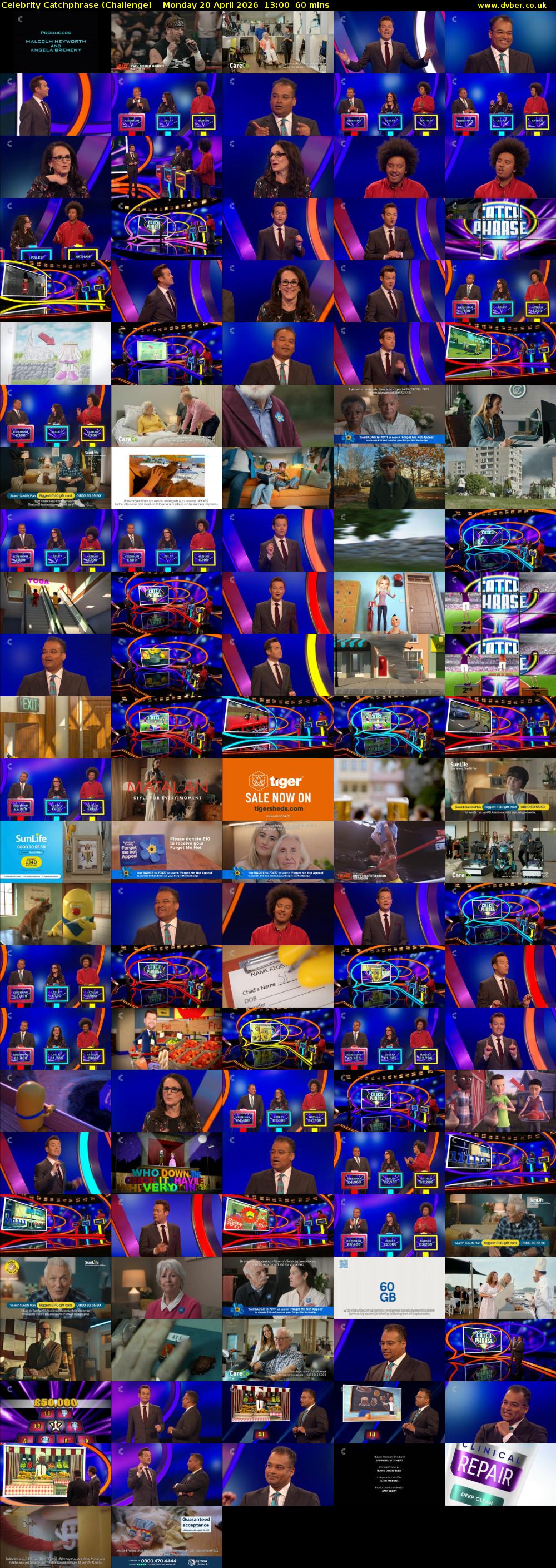 Celebrity Catchphrase (Challenge) Monday 20 April 2026 13:00 - 14:00