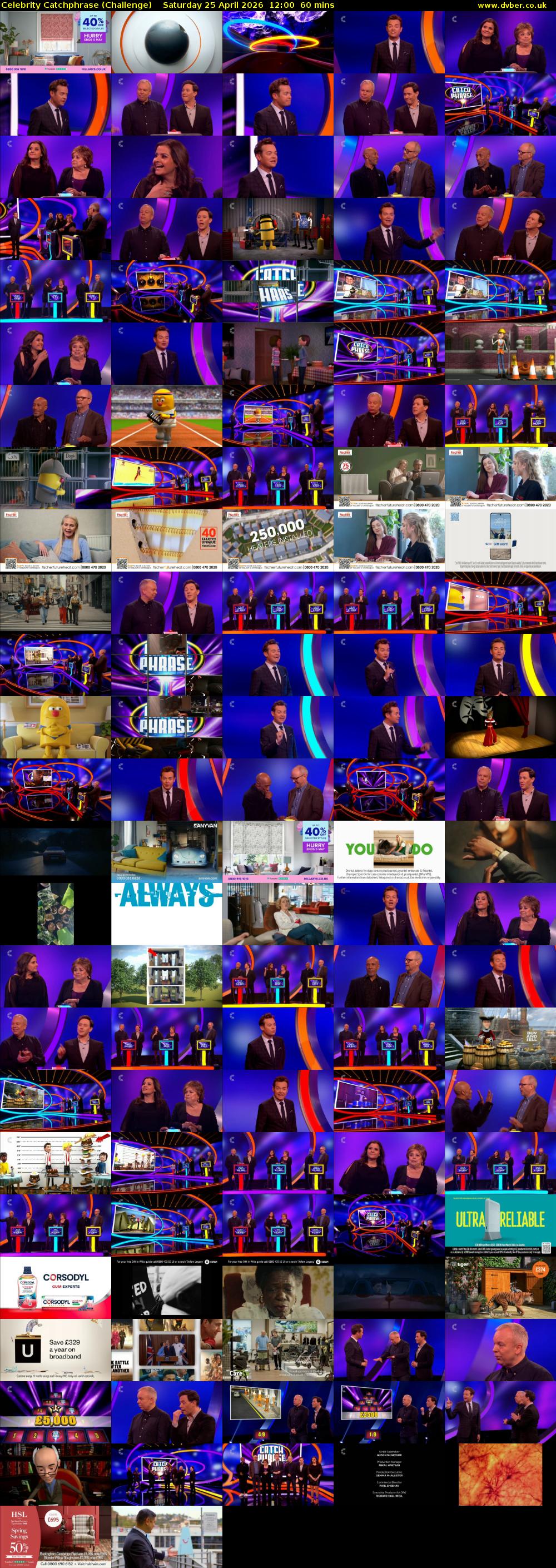 Celebrity Catchphrase (Challenge) Saturday 25 April 2026 12:00 - 13:00