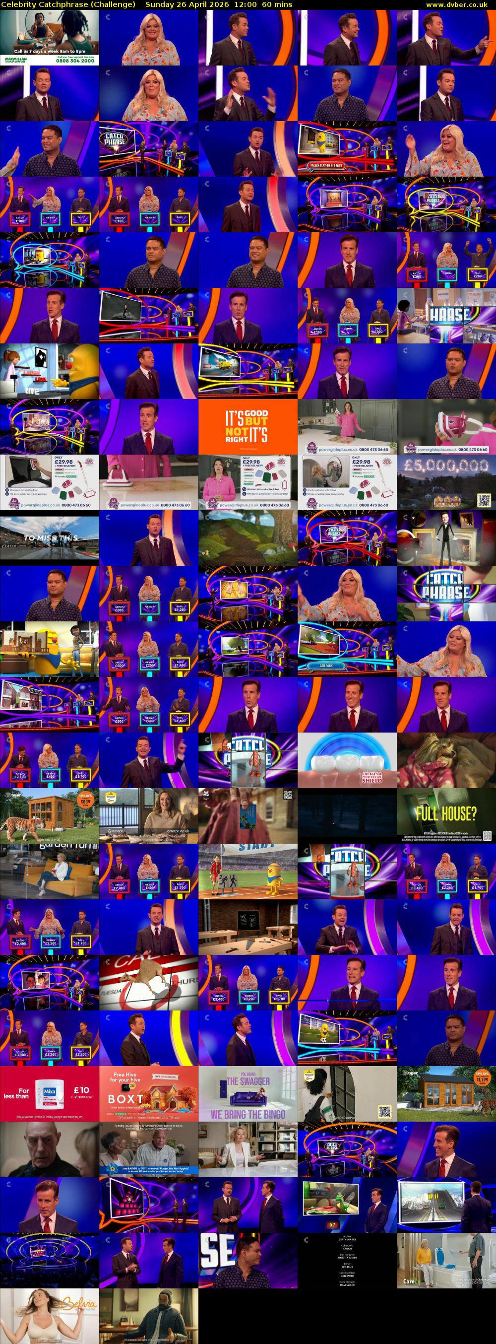 Celebrity Catchphrase (Challenge) Sunday 26 April 2026 12:00 - 13:00