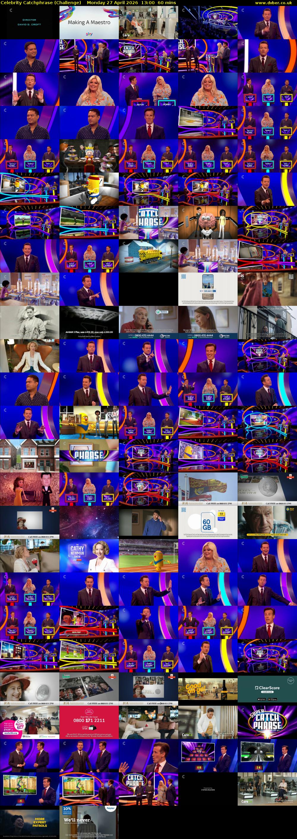 Celebrity Catchphrase (Challenge) Monday 27 April 2026 13:00 - 14:00